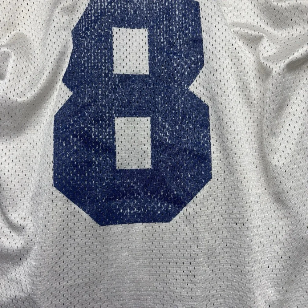 Vintage Troy Aikman #8 Cowboys Jersey Youth Medium 10–12 Logo Athletic NFL White